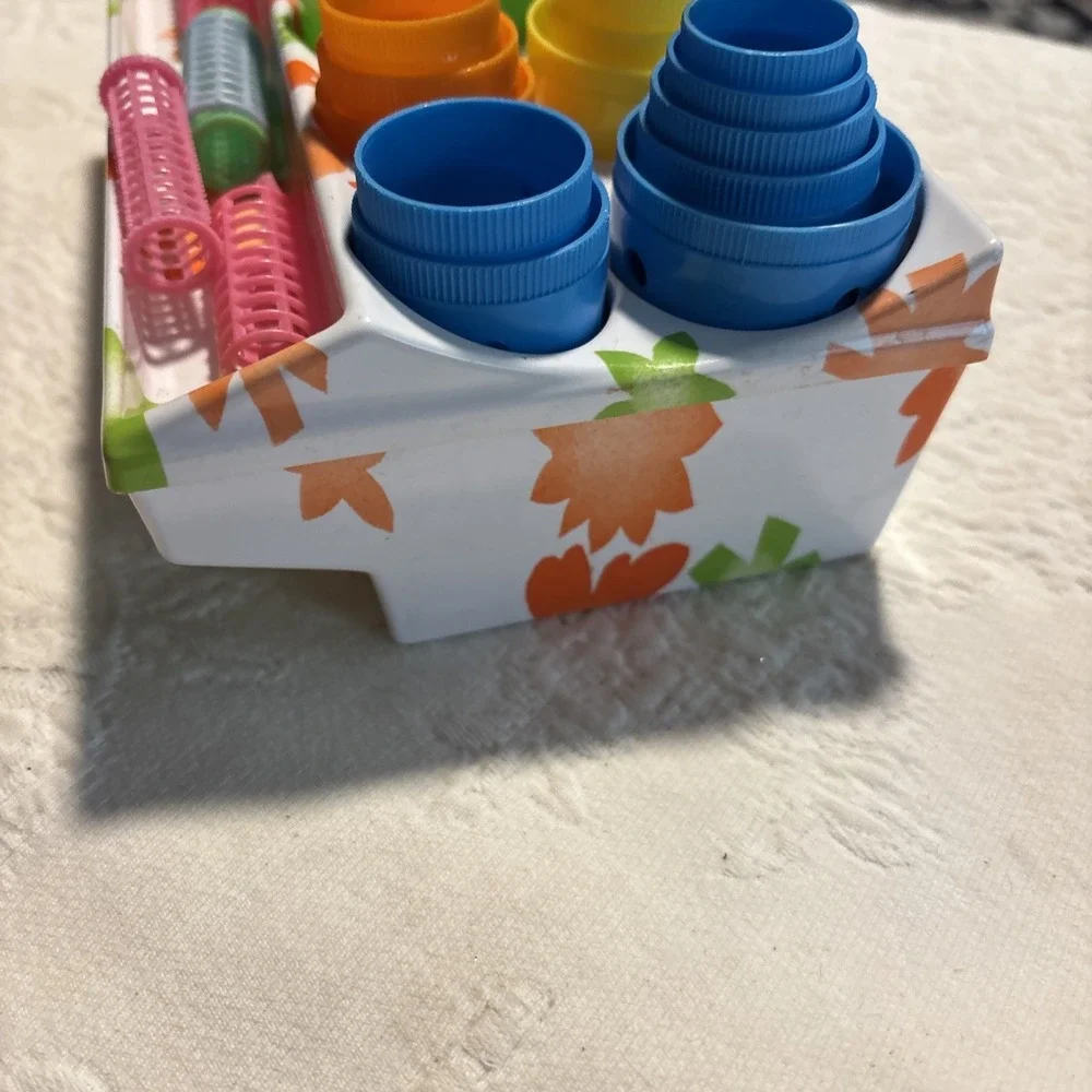Lady Ellen Vintage Hair Rollers Curlers Klippies Flower Box